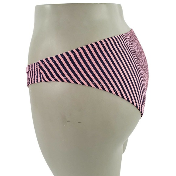 Cheeky Striped Bikini Bottom Juniors 3/5 Womens 0/2 Pink Black Xhilaration - Picture 4 of 12